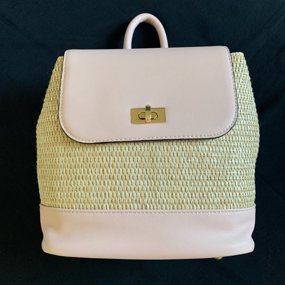 NWT pink Vegan Leather Backpack